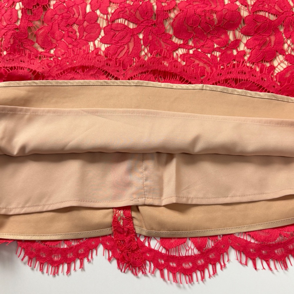 Eliza J Elegant Pink Lace Overlay with Nude Lining Tiered‎ Bell Sleeves Size 14 - Picture 14 of 14